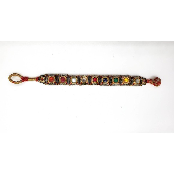 18KT GOLD Navrattan Bracelet - Picture 2 of 7